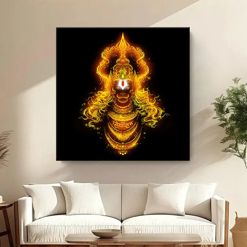 Mystical Hanuman Wall Painting media 1