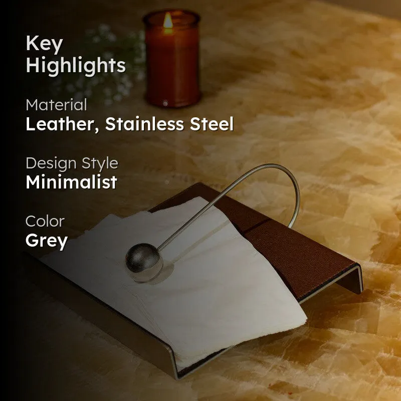 Serve Fold (Leather,Stainless Steel) Tissue Holder media 2