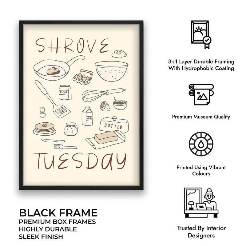 Shrove Tuesday Archival Canvas Wall Art - Black media 10