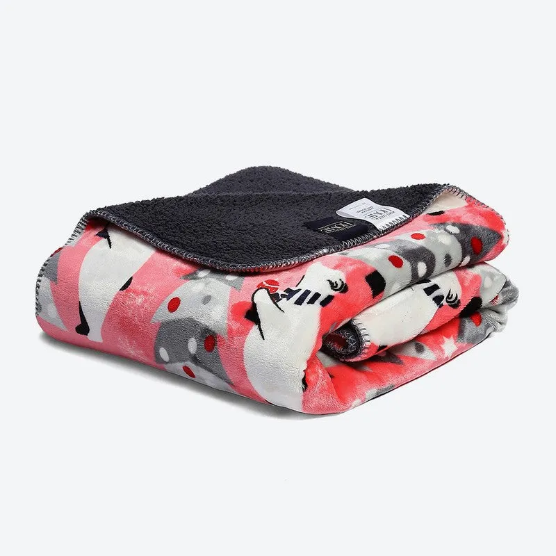 Monte Carlo Whimsical Winter Wrap Kids Blanket (Red) - 500 GSM media 6