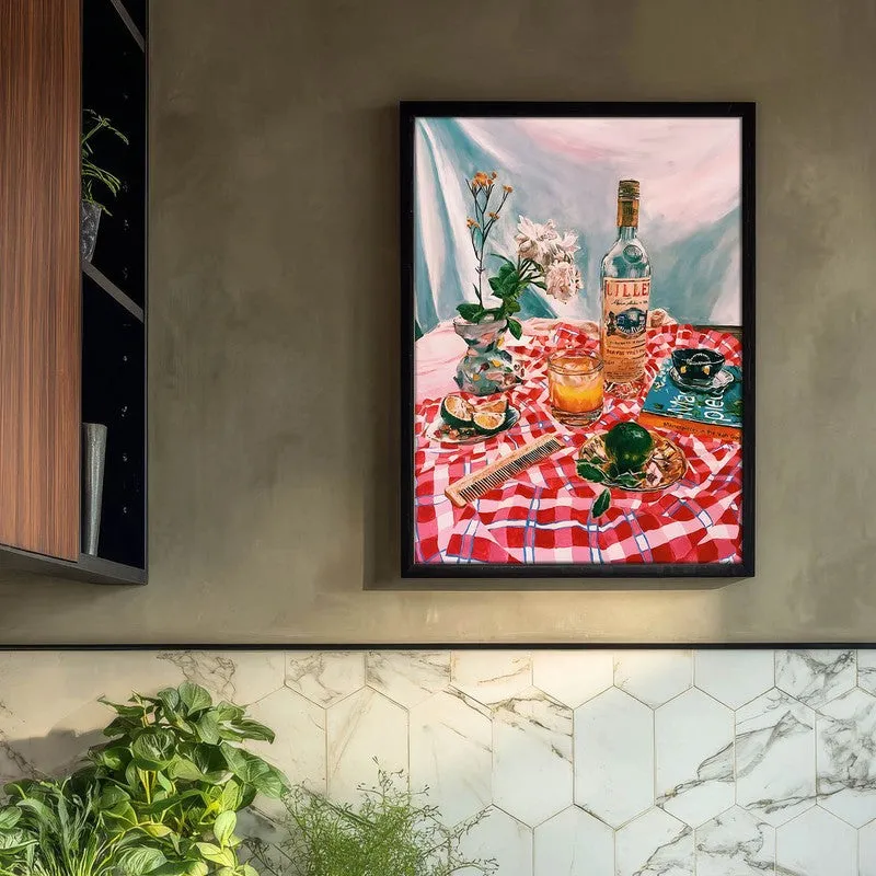 Dining Opulence Archival Canvas Wall Art - Black media 3