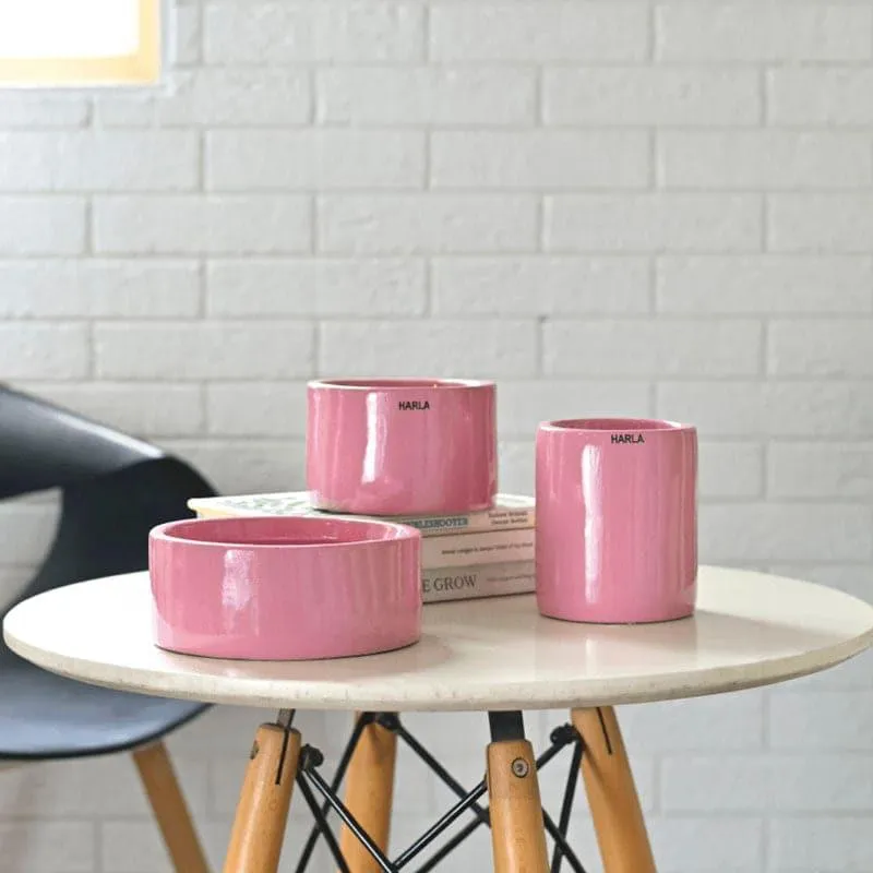 Ugaoo Lilac Stories Ceramic Pot (Magenta) - Set Of Three media 4