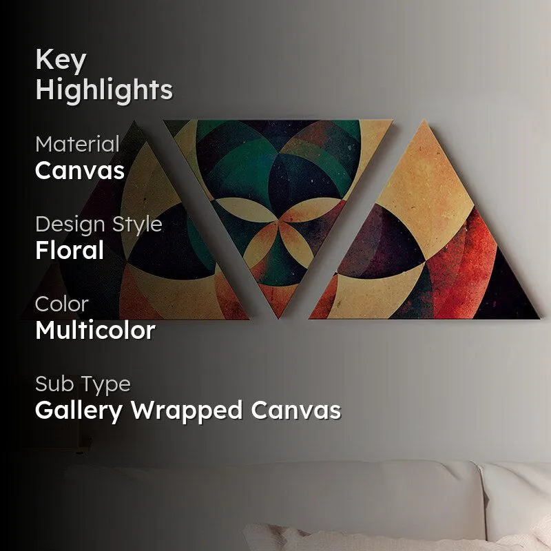 Ebony Bloom Triad Floral Canvas Wall Art - Set Of Three media 2
