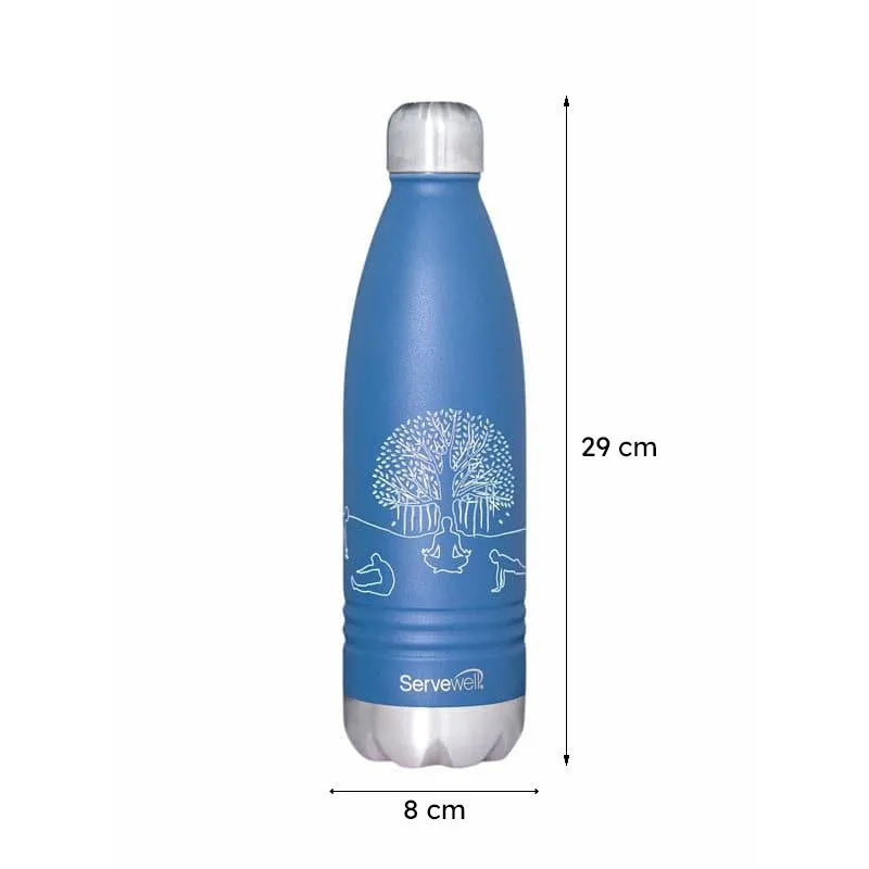 Zen Sip Hot & Cold Thermos Bottle (Blue) - 750 mL media 5