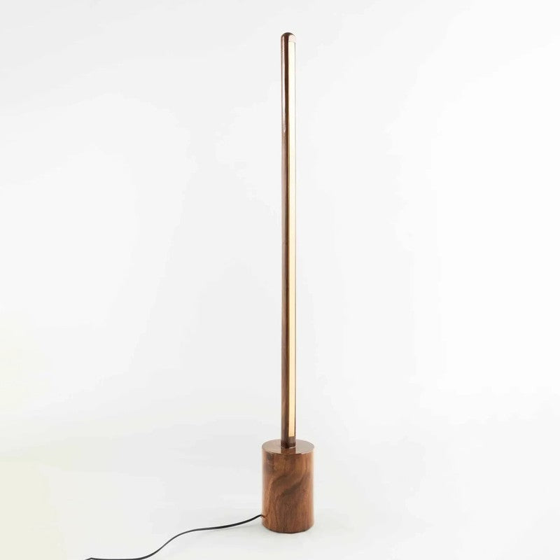 Warm Glow Rose Wood LED Wooden Floor Lamp media 4