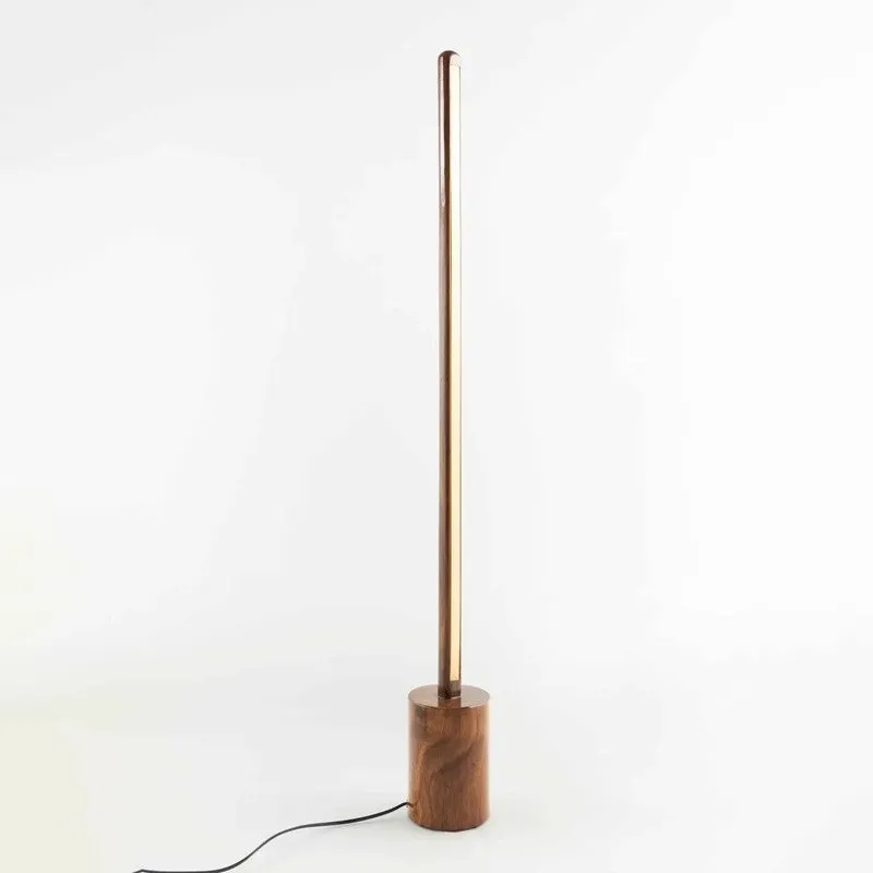Warm Glow Rose Wood LED Wooden Floor Lamp media 4