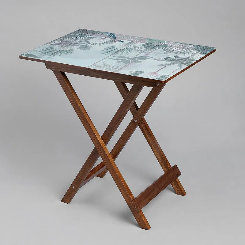 India Circus Wood Blooming Folding Side Table media 3