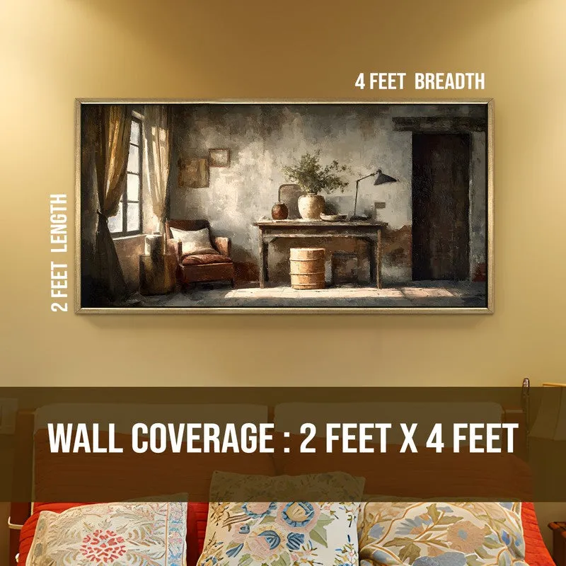 Reminiscence Canvas Wall Painting With Frame media 8