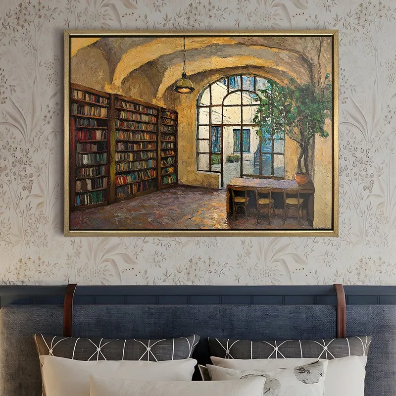 Bookhaven Canvas Wall Painting With Frame media 5