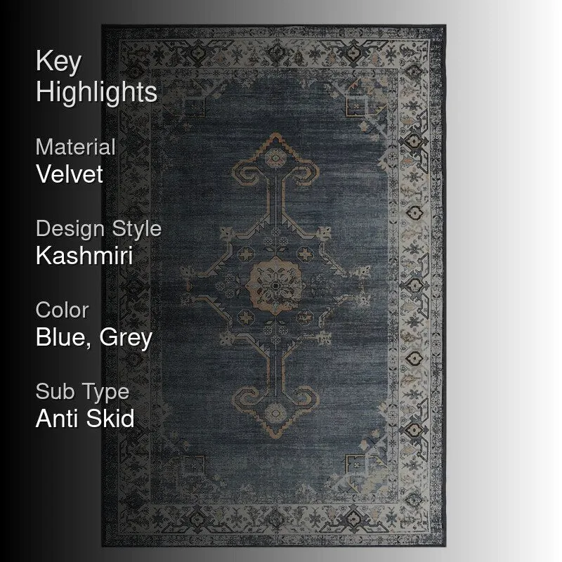 Zarmin Velvet Rectangle Anti-Skid Carpet media 2