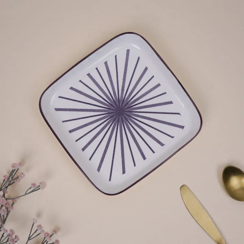 Mario Maroon Square Snack Plate - Set Of Six media 4