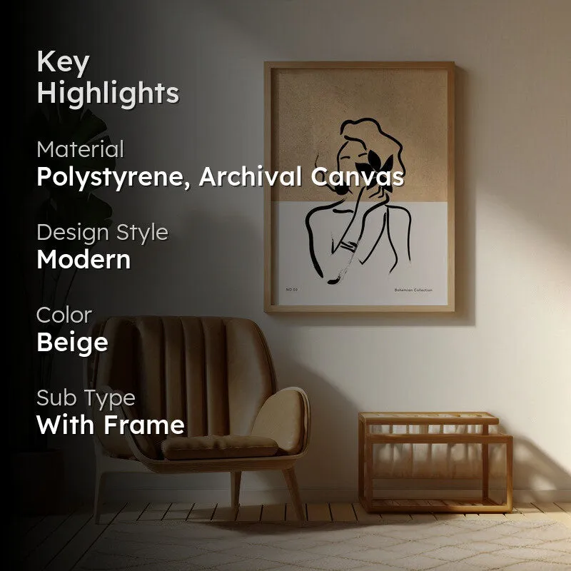 Mystique Archival Canvas Wall Art - Natural Brown Frame media 2