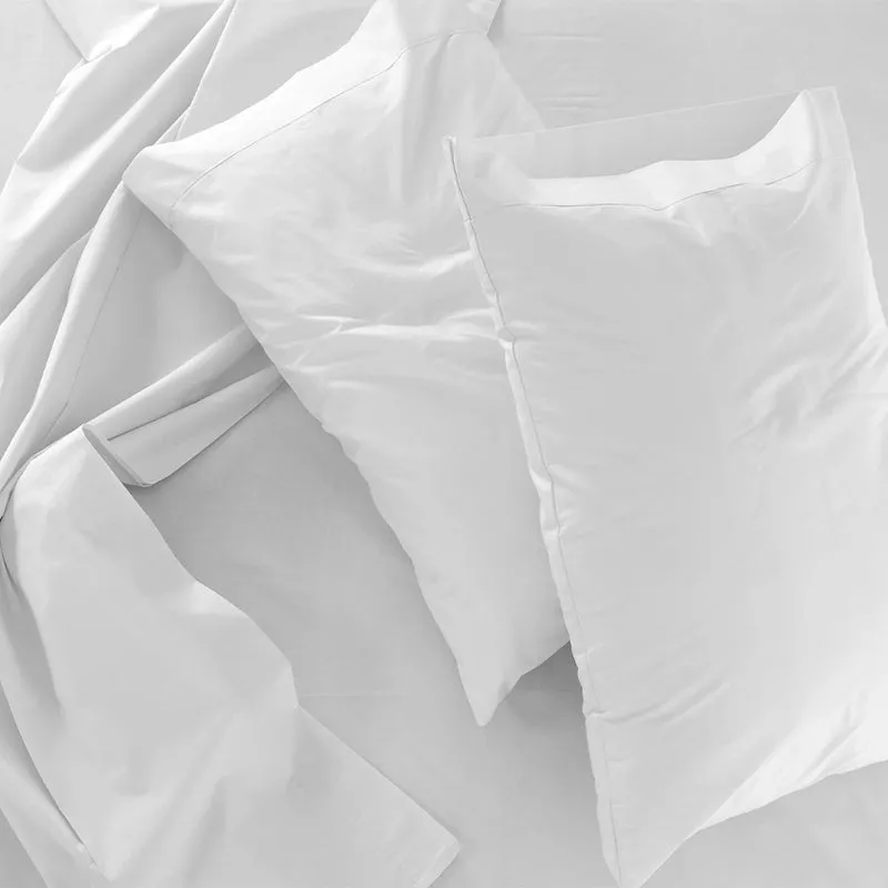 Maison Solid Cotton Pillow Cover (White,400TC) - Set Of Two media 5