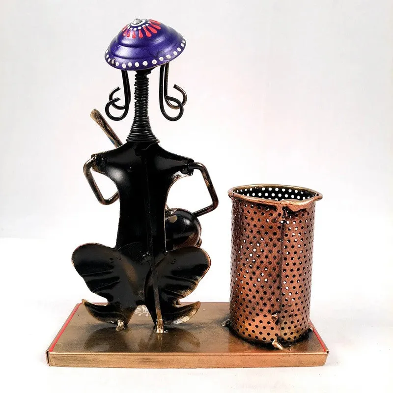 Rajasthani Musician Iron Stationery Holder media 7