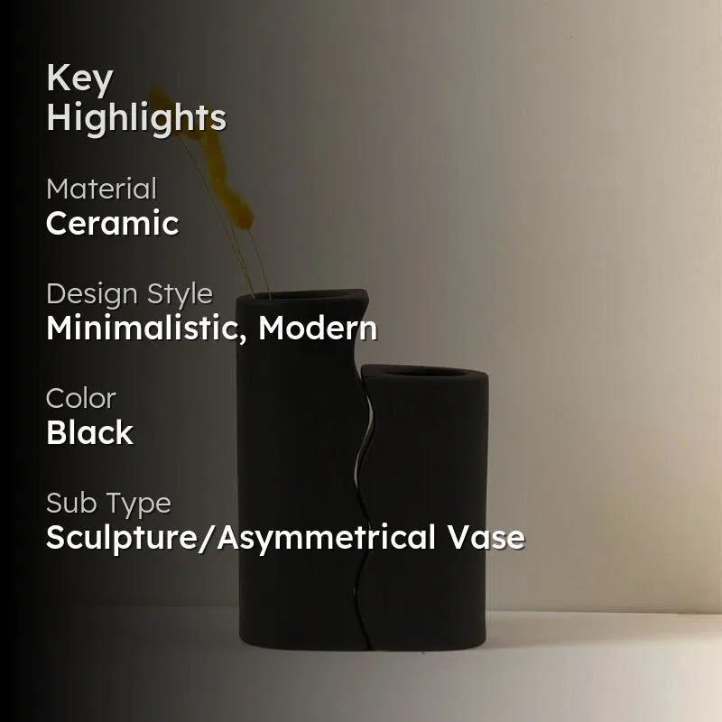 Lovebud Couple Vase (Black) - Set Of Two media 2
