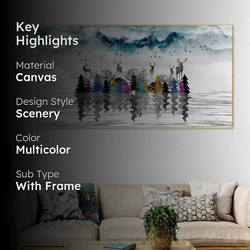 Deer Island Canvas Wall Painting media 2