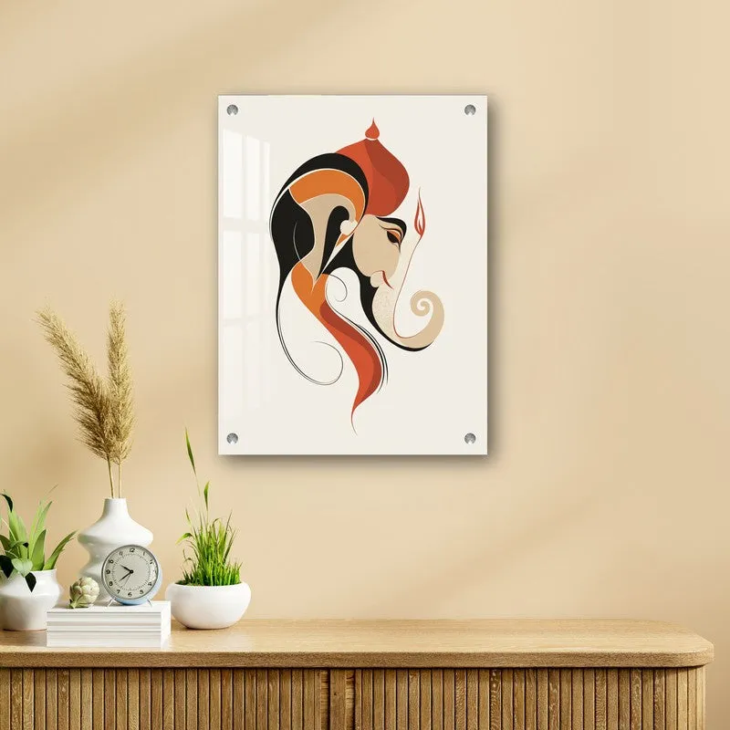 Divine Ganpati Presence Acrylic Wall Art media 4