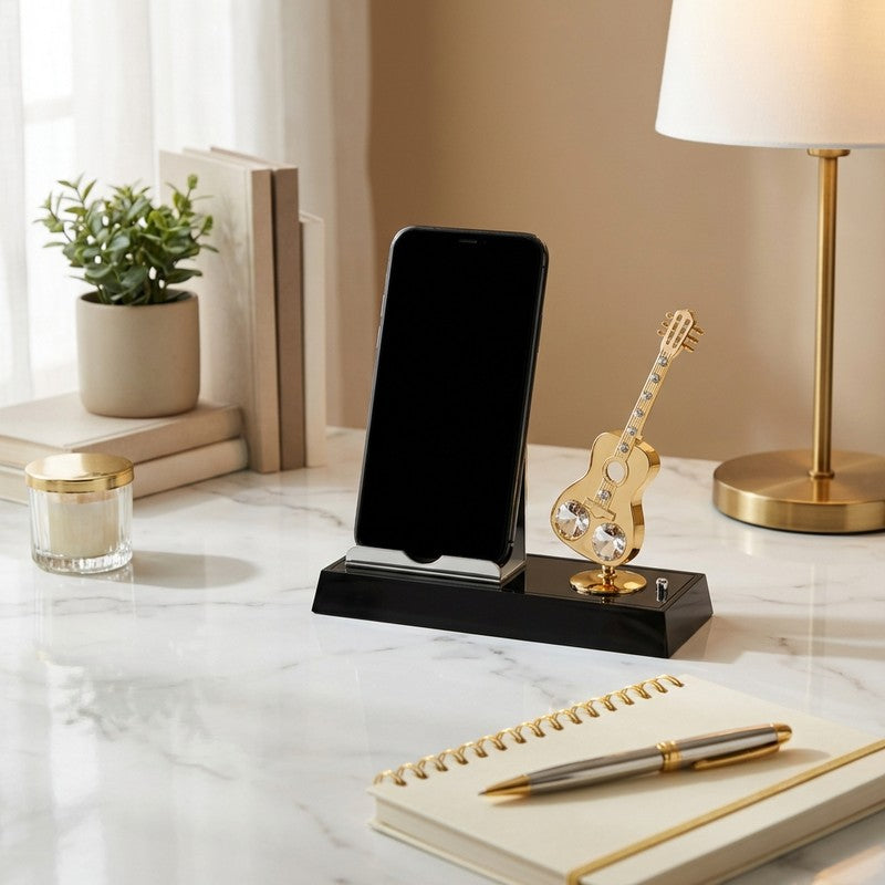 Luxe Guitar 24K Gold Plated Mild Steel Desk Oraganiser