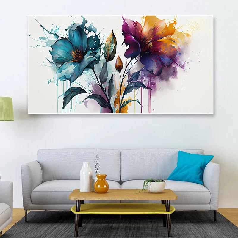 Carva Smudge Floral Canvas Wall Painting media 1