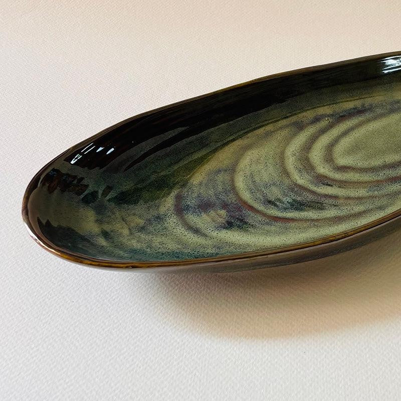 Olive Drip Ceramic Platter media 5