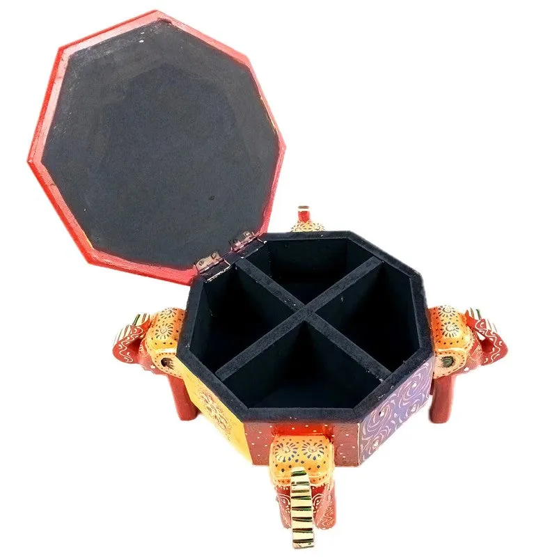 Wooden Elephant Kundan Heritage Jewel Box media 7