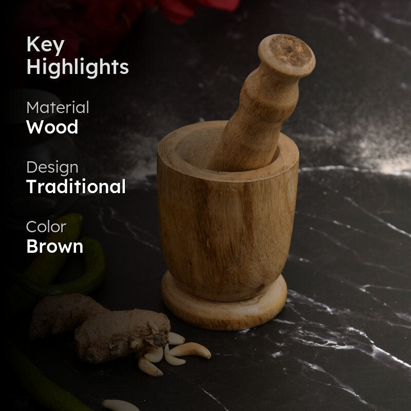 Caldera Wood Mortar & Pestle - Set Of Two media 2