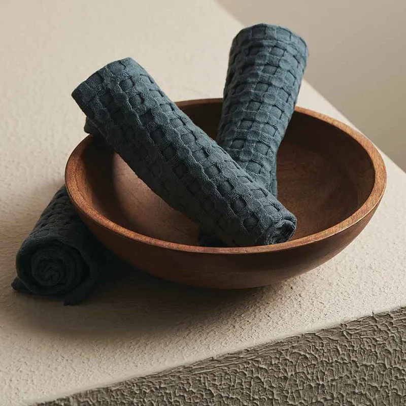 Beehive Waffle Towel Combo (Storm) - Four Piece Set media 4