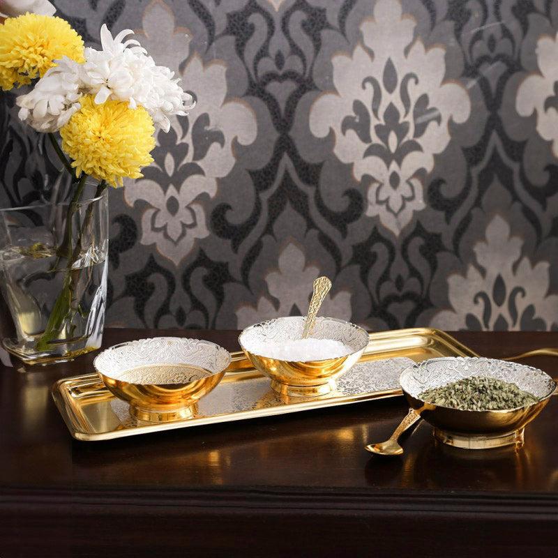Mayurakshi Bowl With Spoon & Tray (100 ML EaCH) - Seven Piece Set media 3