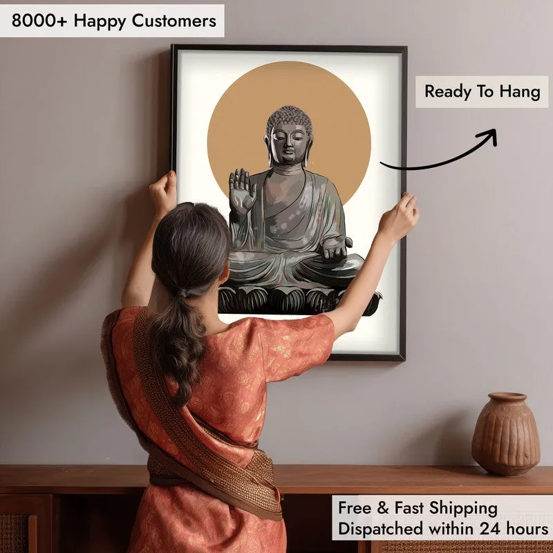 Buddha's Halo Archival Paper Wall Art With Frame media 7
