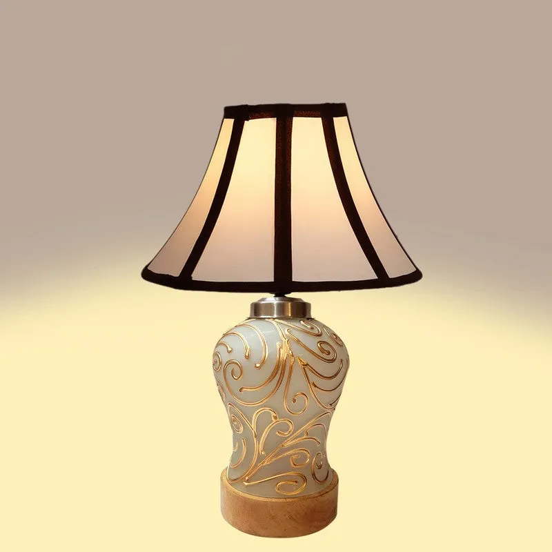 Lumithra Wooden Table Lamp - White & Black media 6