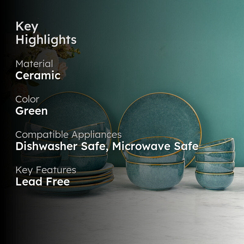 Careina Ceramic Dinner Set (1000 mL/180 mL) - 20 Piece Set media 2