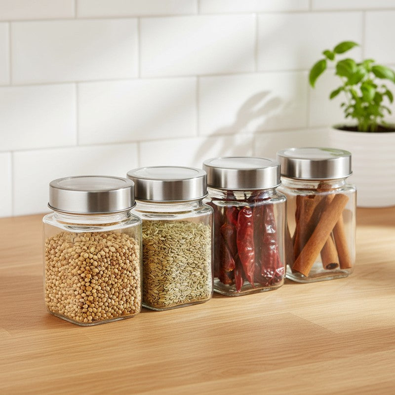 ClarityStore Glass Jar (310 mL Each) - Set Of Four