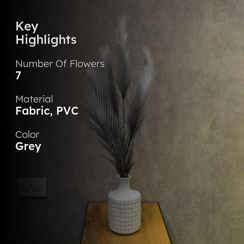 Real Look Artificial Pampas Flower - Grey media 2