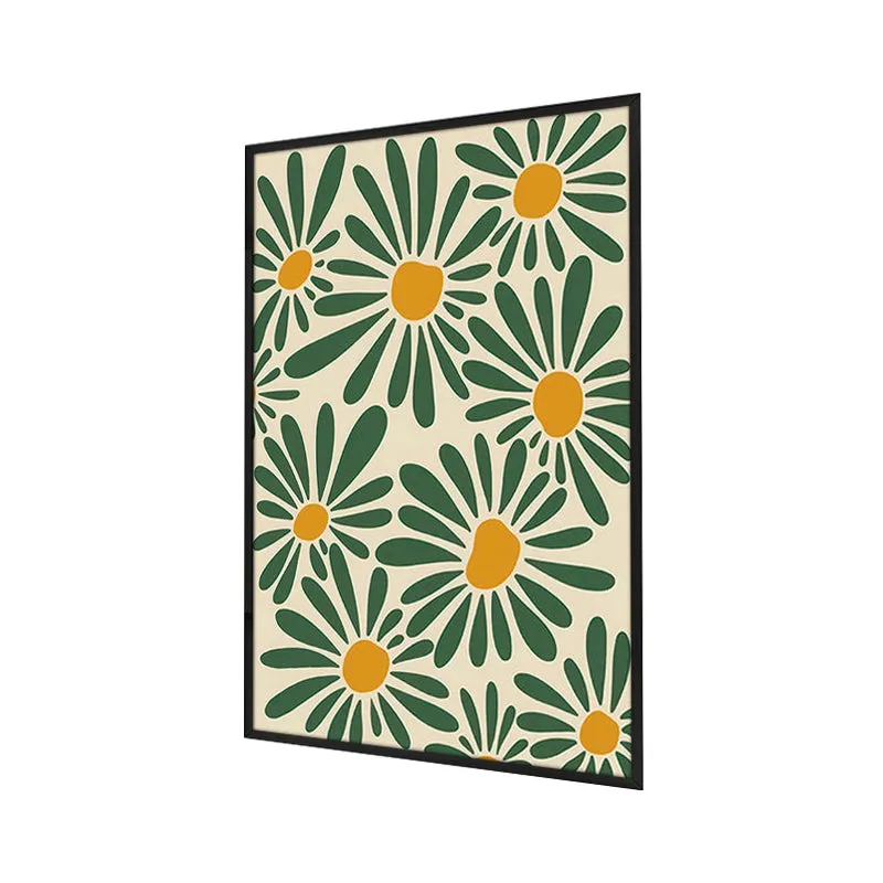 Bellis Maris Floral Wall Painting With Frame media 3