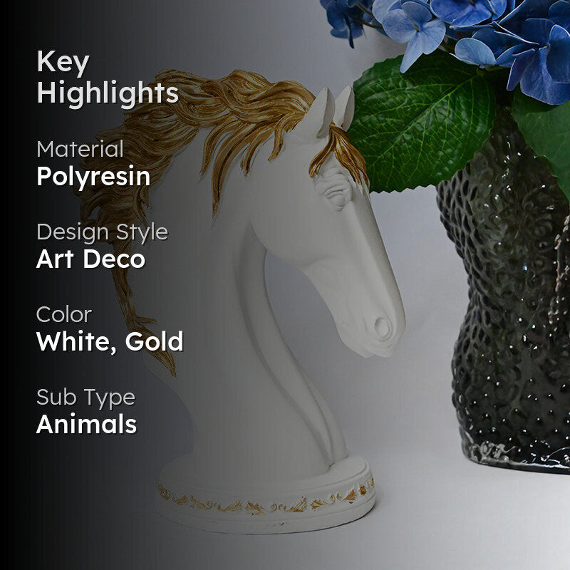 Foiled Mane Showpiece - White media 2