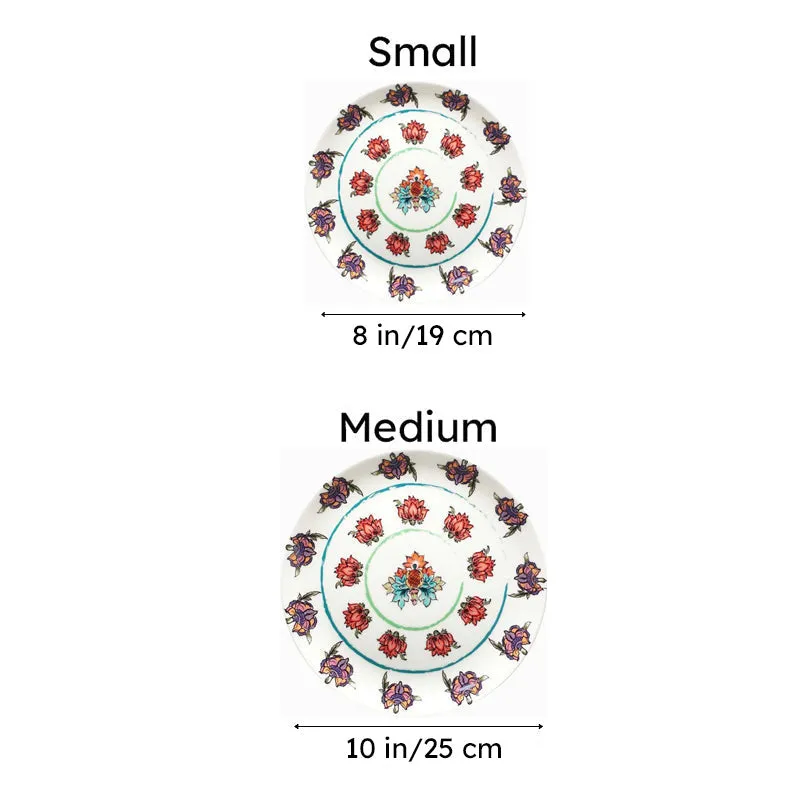 Floral Passion Decorative Plate - White media 6