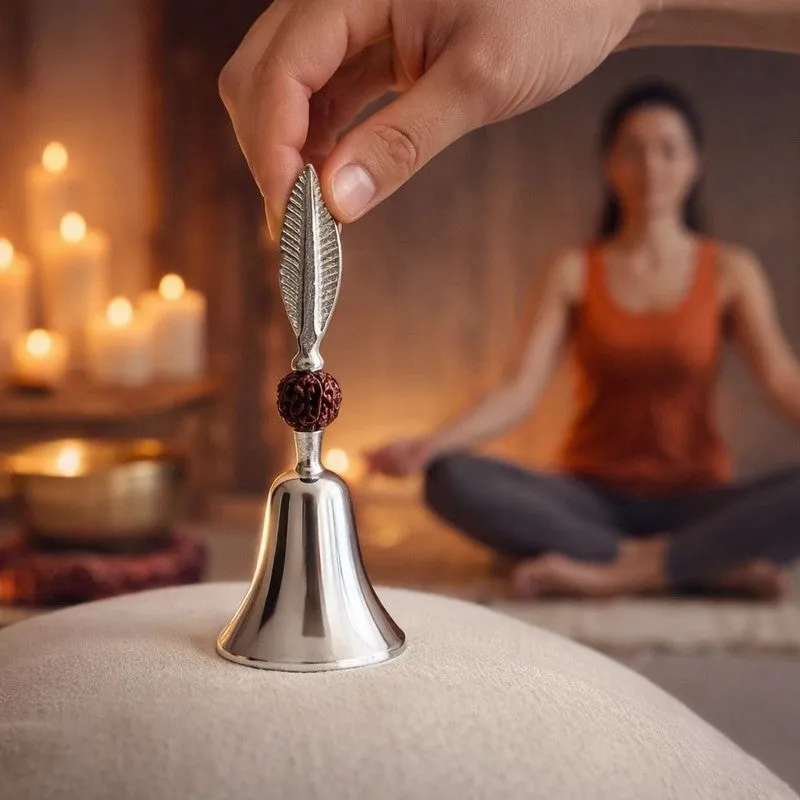 Temple Ritual Aluminium Pooja Bell - Silver media 7