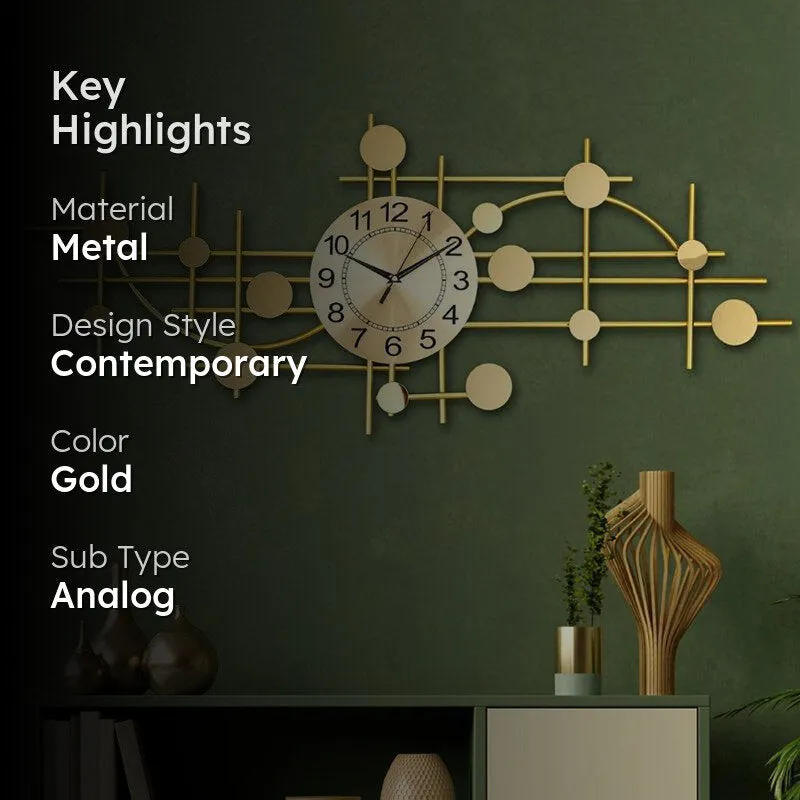 Helios Elite Metal Analog Wall clock media 2