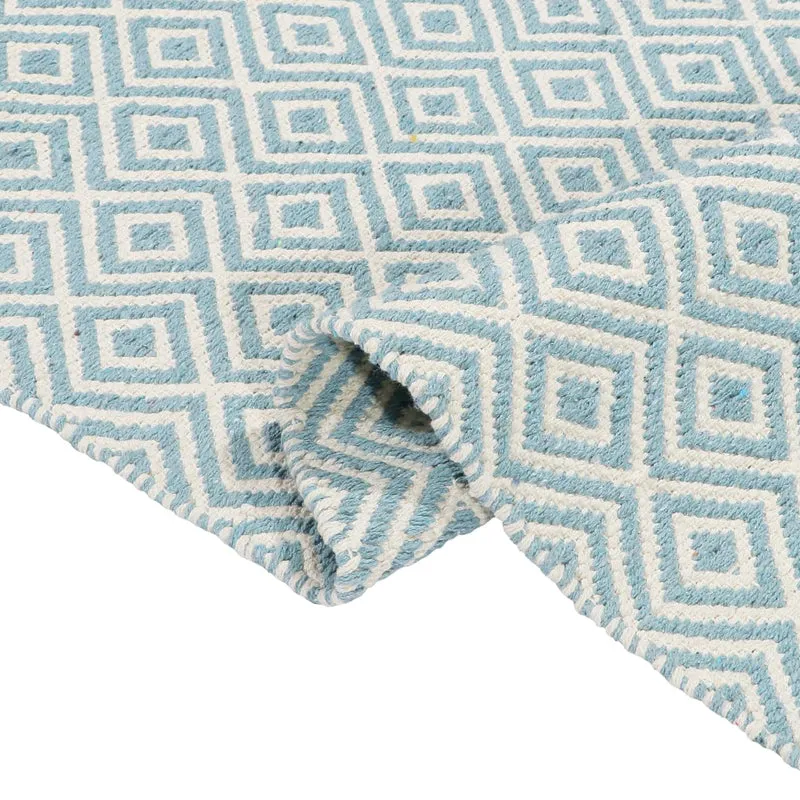 Earthica Cotton Runner Rug - Sky Blue media 5
