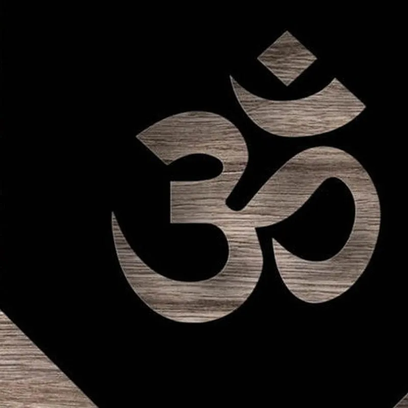 Om Typography Mild Steel Wall Accent media 4