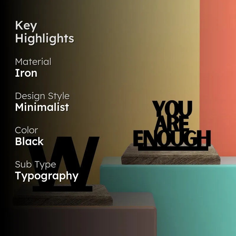 Empowerment & Enigma Typography Showpiece - Set Of Two media 2