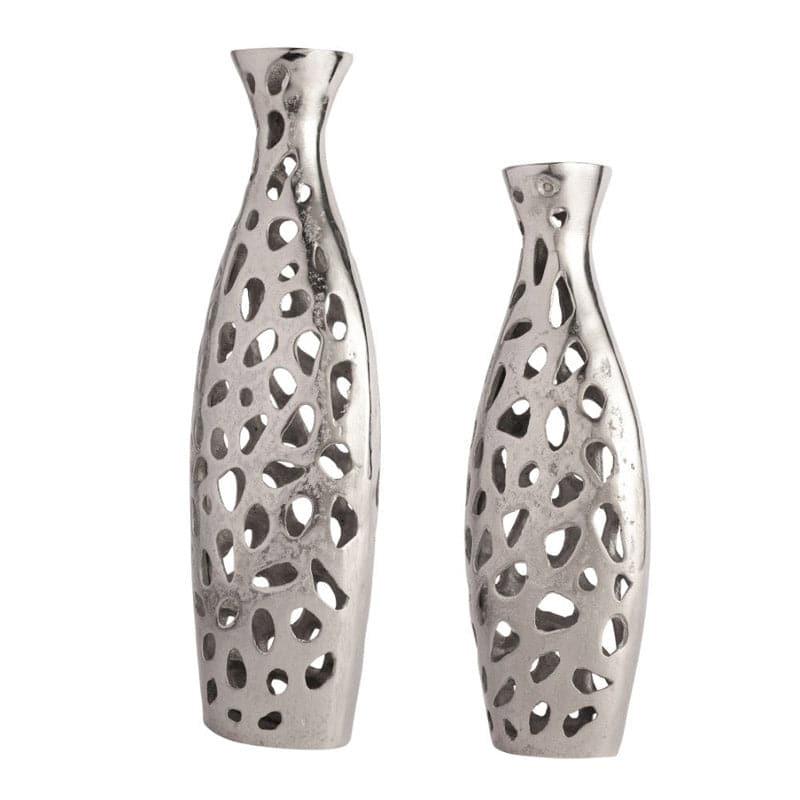 Cleome Charm Vase (Silver) - Set Of Two media 3