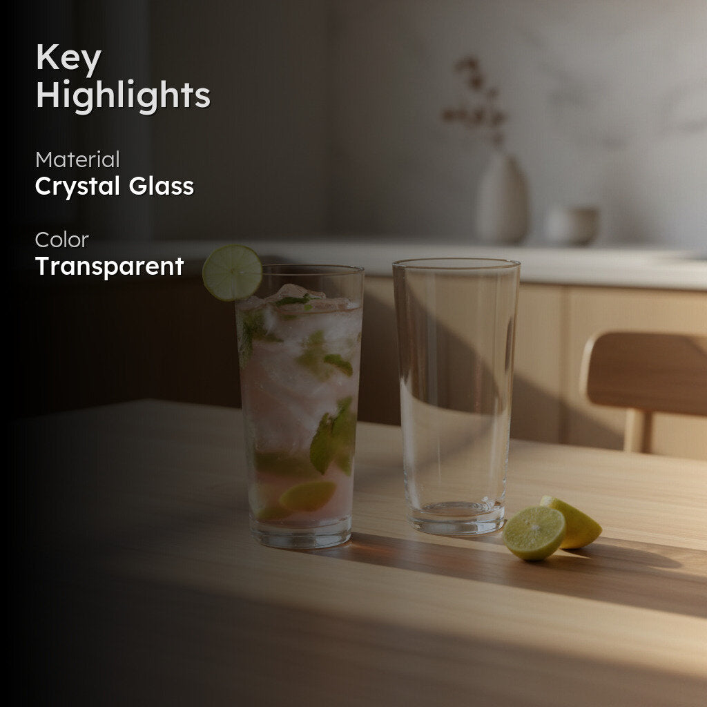 Tapering Bohemia Crystal Collins Glass (400ml) - Set of Six media 3