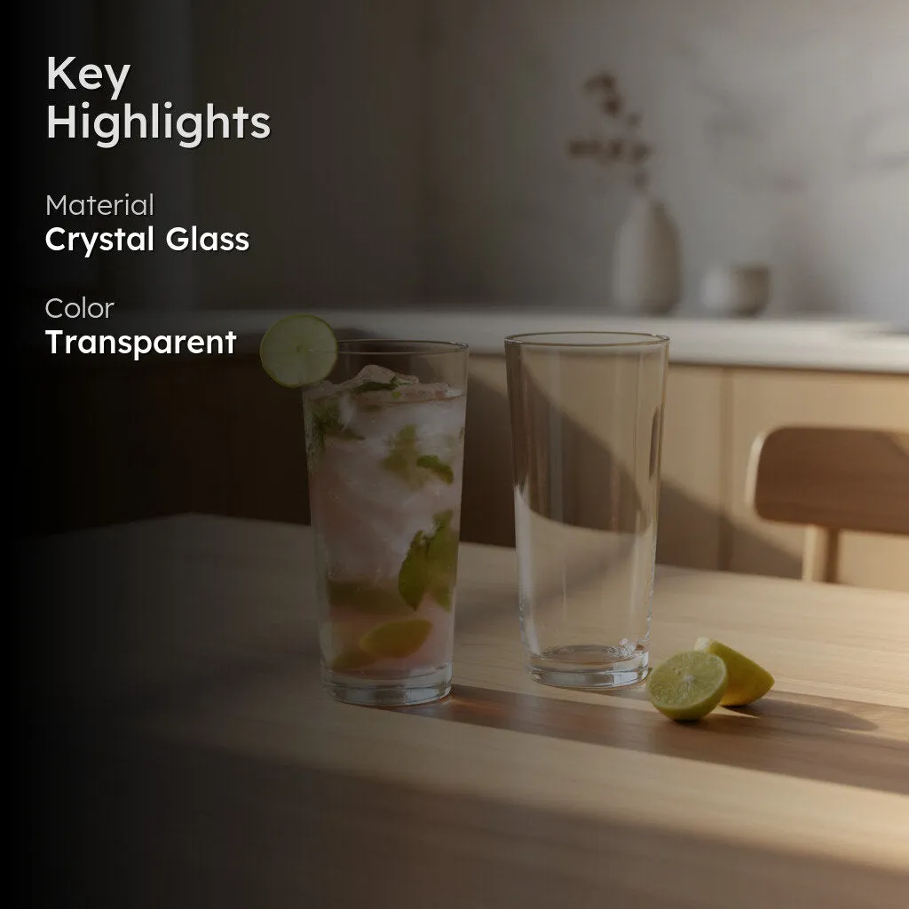 Tapering Bohemia Crystal Collins Glass (400ml) - Set of Six media 3