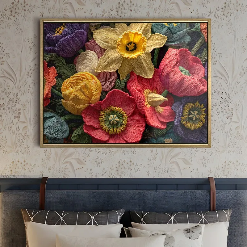 Petal Parade Canvas Wall Painting With Frame media 5