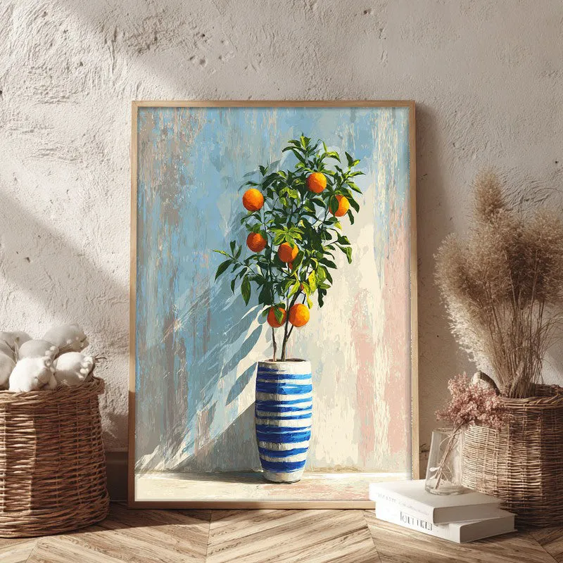 Sunshadow Zest Canvas Wall Painting - Brown Frame media 3