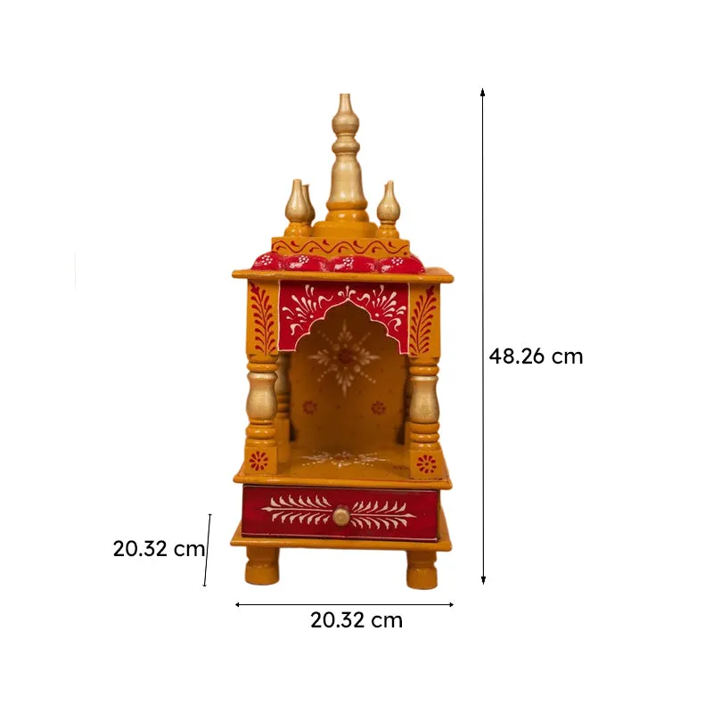 DevLok Handcrafted Wooden Mandir - Gold media 6
