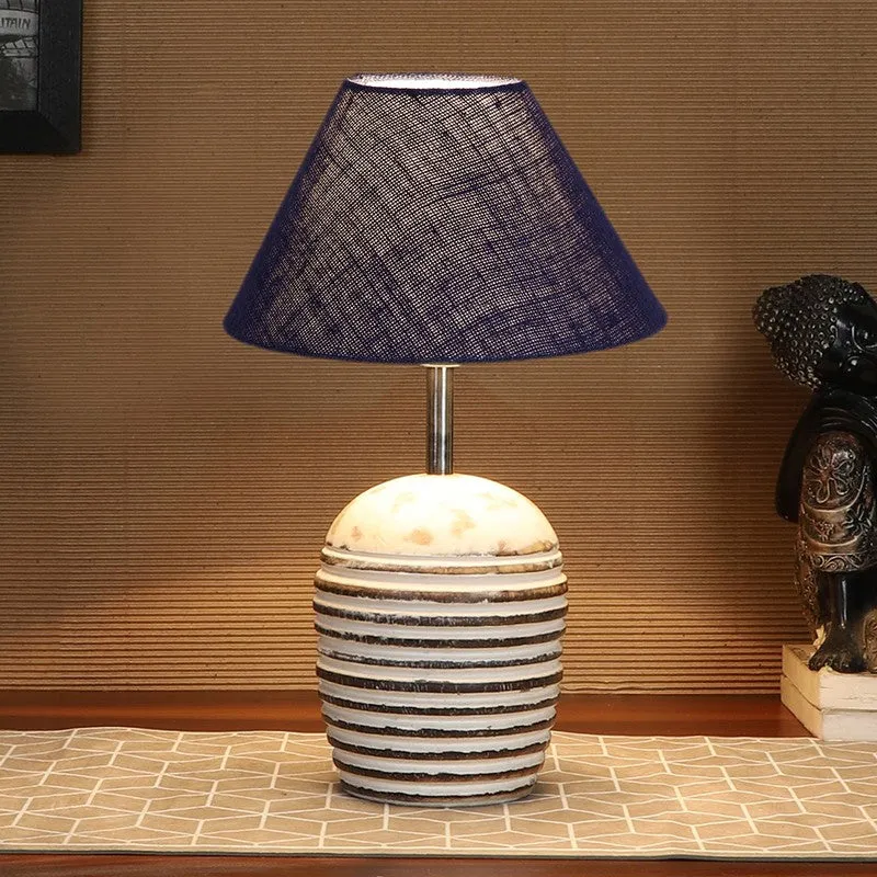 Lumexa Cotton & Wooden Table Lamp - Blue media 3