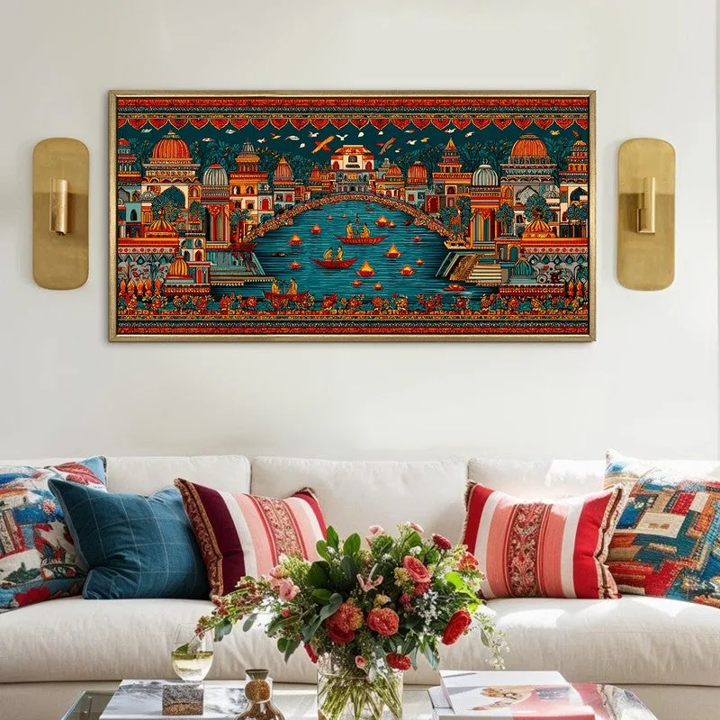 A Festive Canvas Folk Wall Art media 3