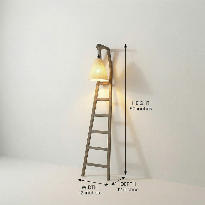PureLume Wooden Floor Lamp - Brown media 10